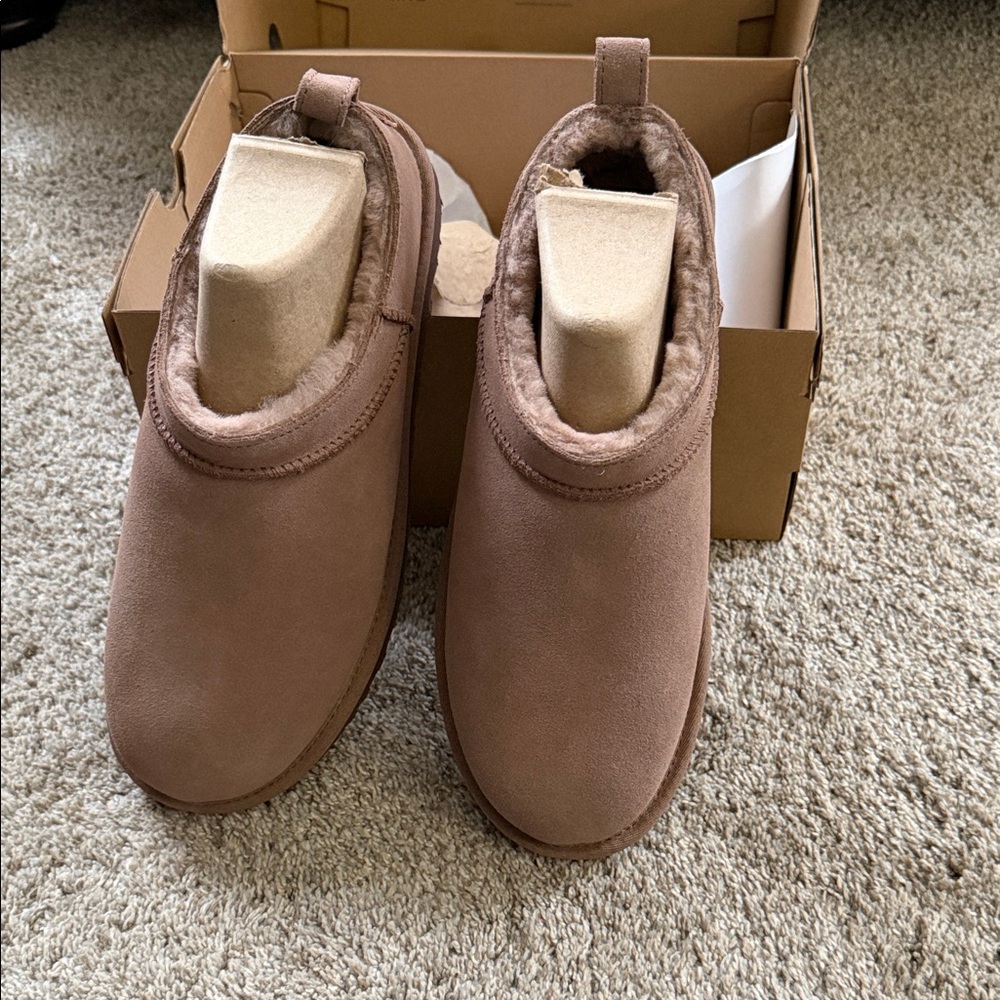 Cozy UGG Suede Slip-On Slippers